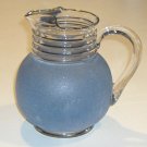 Vintage Stippled Glass Ball Pitcher with Ice Lip