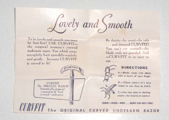 Vintage CURVFIT The Womans Razor, box, blade