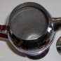 Vintage Chrome / Bakelite Cocktail Server & 4 Ruby Red Glass with Chrome Stem Glasses