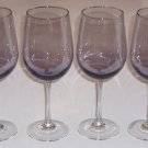 Amethyst Glass Clear Stem Wine Glass Set of 4