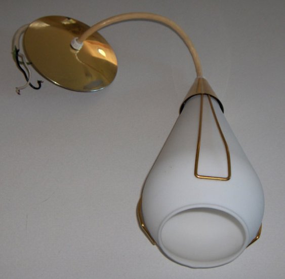 Vintage Drop Pendant Frosted Glass Eames Era Ceiling Light by Moe Lighting