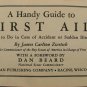 First Aid For The Injured Zwetsch 1937 Boy Scout