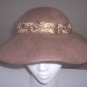 Vintage Henry Pollack Llamasene Wool Mauvy Brown Wide Brim Hat with Bow