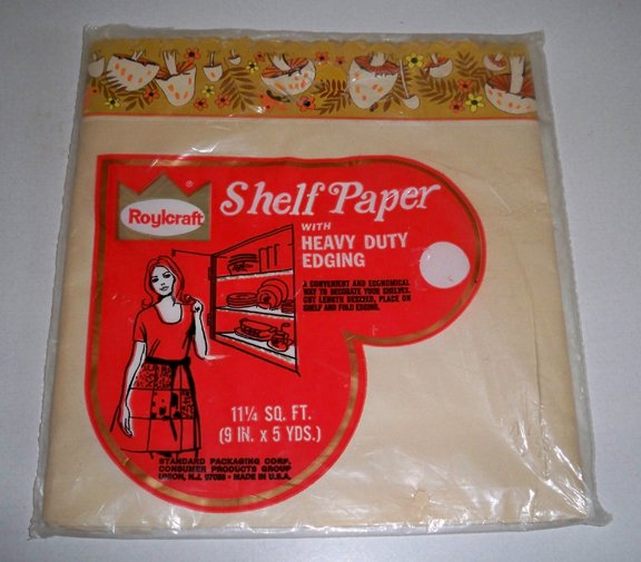 Vintage Roylcraft Mushroom Shelf Paper with Heavy Duty Edging