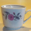 Vintage Kahla Porcelain Pink Morning Glory Cup - Set of 2
