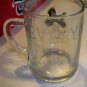 Vintage Federal Glass Game Bird Tankard Mug Set - Engraved Evelyn Jack Walter - MIB