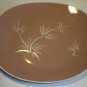 Vintage Harkerware / Harker Pottery Alpine Oval Platter Tan White Floral