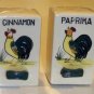 Vintage Ceramic Rooster Spice Jars Set of 4 - MIJ circa 1950s
