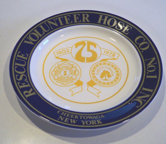 1978 Rescue Volunteer Hose Co. No. 1 75 Years Commemorative Plate