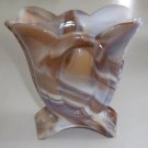 Vintage Imperial Glass Caramel Slag #133 6" Vase circa 1960s