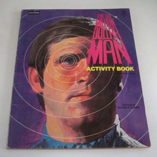 Vintage Six Million Dollar Man Coloring Activity Book 1977