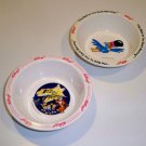 Vintage Kelloggs Froot Loops Toucan Sam & Frosted Flakes Tony Tiger Melamine Cereal Bowl - Set of 2