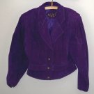 Vintage Global Identity G-III Leather - Womens Royal Purple Suede Jacket Size M