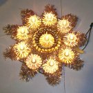 Vintage 11 Light Foil Tinsel Christmas Tree Topper - Made in Taiwan circa 60s MIB
