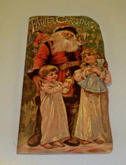 1983 Merrimack Publishing Corp Father Christmas Diecut Antique Reproduction