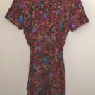 Betsy's Things Petites Floral Print Short Sleeve Long Rayon Dress - Size 12P