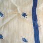 Vintage Blue & White Silhouette Deer / Forest Tea Dish Towel 13" x 40"