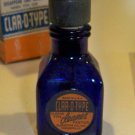 Vintage Cobalt Blue Bottle CLAR-O-TYPE Typewriter Cleaner w/ Original Box