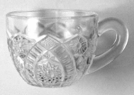 Vintage EAPG McKee The Concord Clear Punch Cup Set of 9