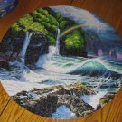 Ceaco 1997 Christian Riese Lassen - Falls of Hana #2930-5 - 750 Pc. 24" Round Jigsaw Puzzle