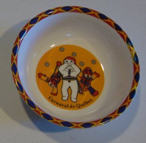 Souvenir Carnaval de Quebec Melamine Cereal or Dessert Bowl Set of 2