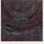 Vintage 1950s Plastic Wall Tile (used) - Dark Grey/ Maroon Marble 4 1/4"- Pack of 50