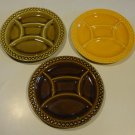 Vintage Fondue Plate Digoin Sarreguemines France - Set of 3