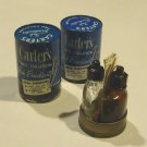 Vintage Carter's No. 492 Two Solution Ink Eradicator w/ Original Tin Canister - Set of 2