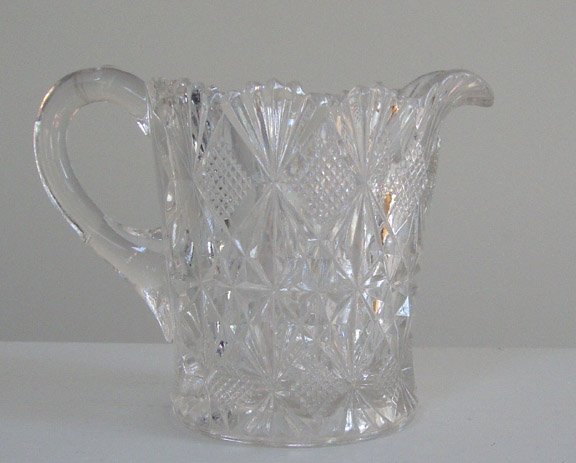 Vintage McKee Glass Co. Teutonic Clear Syrup Pitcher / Creamer