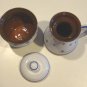 Prague Czech Republic Handthrown Blue & White Creamer and Sugar Bowl with Lid
