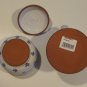 Prague Czech Republic Handthrown Blue & White Creamer and Sugar Bowl with Lid