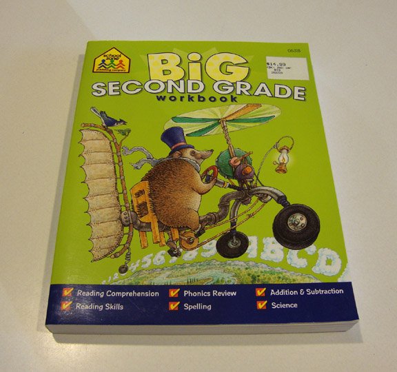 Vintage 1996 School Zone Publishing The Big Second Grade Workbook