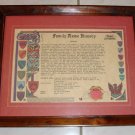 Vintage 1990 Historical Research Center - Anderson Family Name History Document with Frame