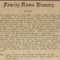 Vintage 1990 Historical Research Center - Anderson Family Name History Document with Frame