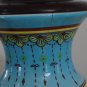 Vintage Mid-century Hand Painted Oriental Ceramic Large Table Lamp Set of 2