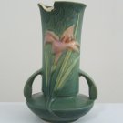 Vintage Roseville Pottery #131-7" Zephyr Lily Blue Vase circa 1946