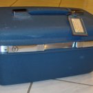 Vintage Samsonite Saturn 400 Overnight Make-Up Train Beauty Case - Blue with Orig Tag
