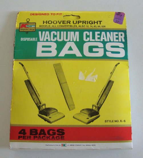 Vintage NOS Kmart K6 Vacuum Cleaner Bags for Hoover Upright Convertibles