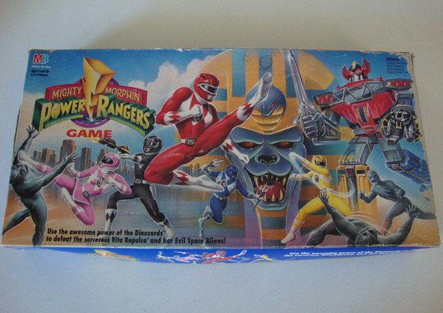 Vintage 1994 MB Mighty Morphin Power Rangers Board Game - Parts