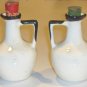 Vintage Handpainted Cruet Set - Apple Vinegar & Olive Oil