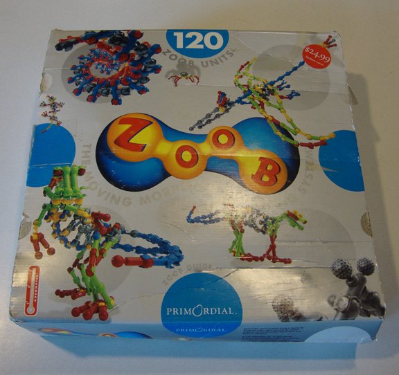 Vintage 1997 Primordial ZOOB Building Toy 120 pc Modeling System