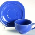 Vintage Homer Laughlin Riviera Blue Cup & Saucer