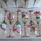 2003 Block Crystal 12 Days of Christmas Water Glass Set of 12