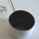 White Enamel Fondue Saucepan - Non Stick Interior