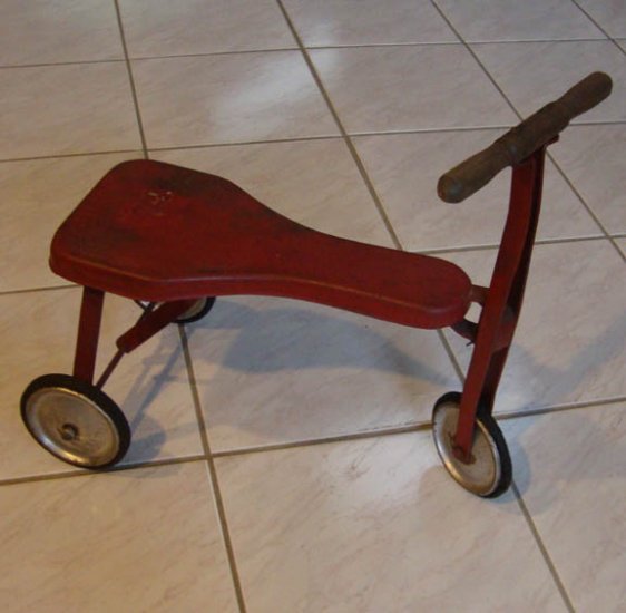Vintage Child's Red Scooter Tricycle