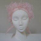 Vintage 1960s Pink Nylon Babushka Scarf Hat - Japan