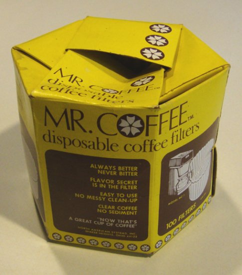 Vintage 1970s Mr. Coffee Paper Coffee Filters In Original Box