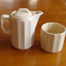 Vintage Art Deco Econo-Rim OPCo Onondaga Syracuse China Teapot - Adobe Tan 12 Sided