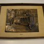 Vintage 1960s San Francisco Cable Car 3D Molded Relief Copper Finish with Burlap Frame