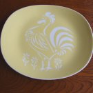 Vintage Harkerware / Harker Pottery Cock O'Morn Yellow Oval Platter